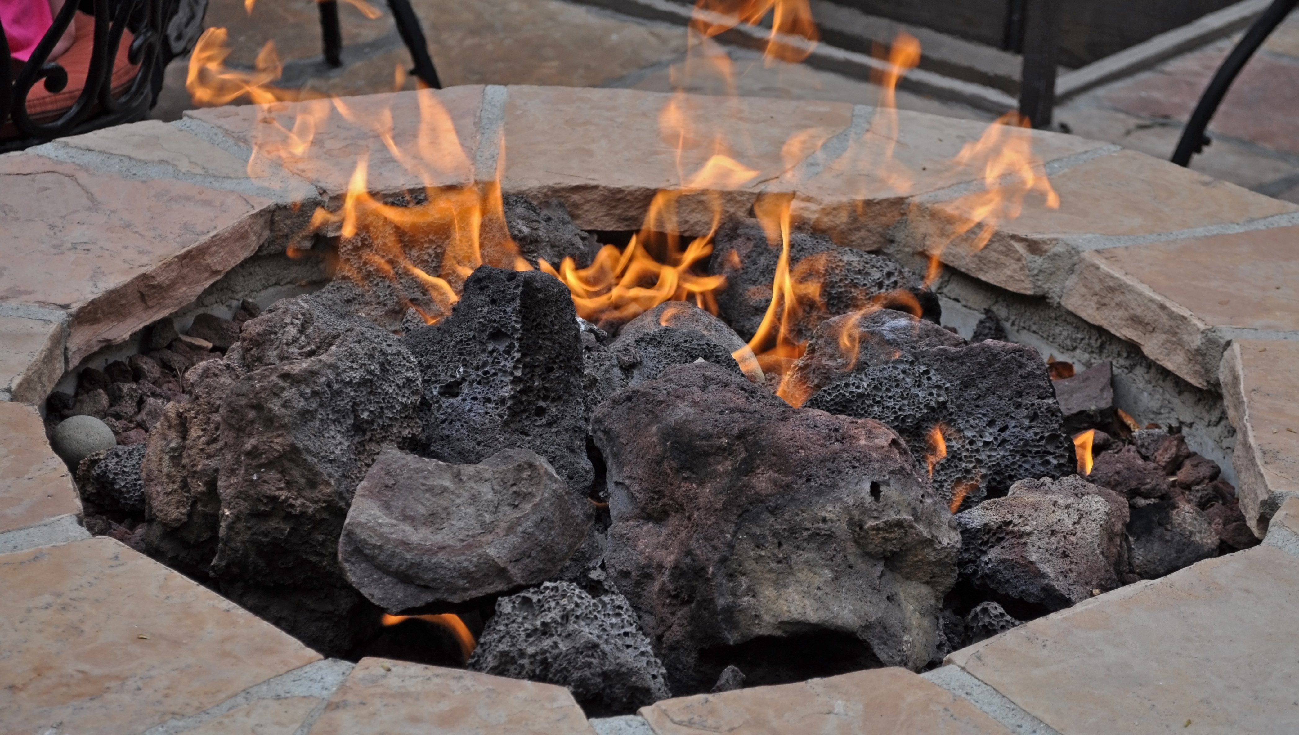 firepit in winter